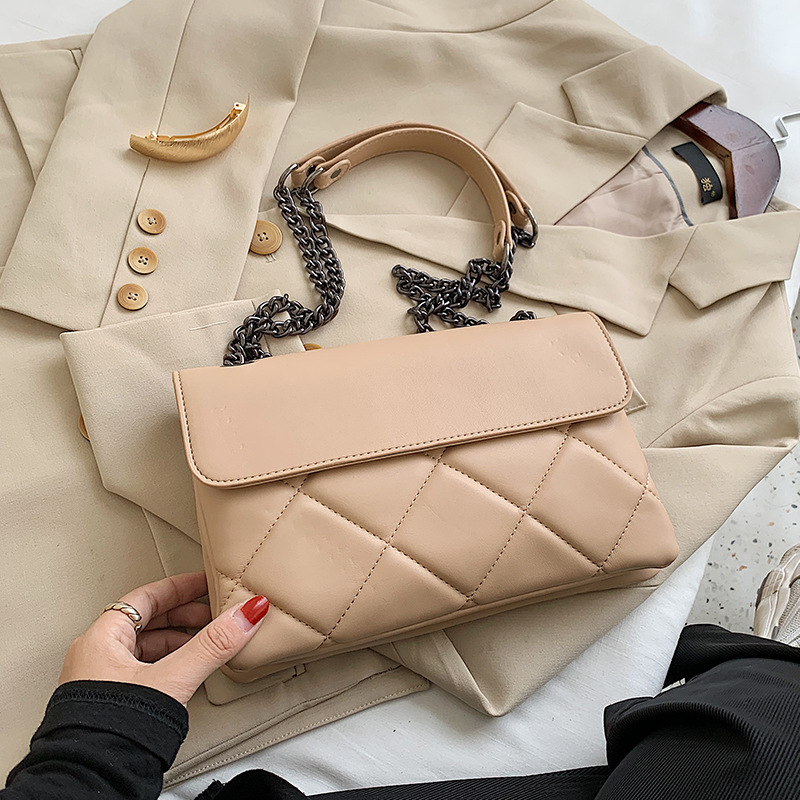 Nuevo rombo cadena pequeña bolsa para las mujeres 2024 Internet celebridad nueva moda estilo coreano todo partido hombro crossbody moda pequeña bolsa cuadrada