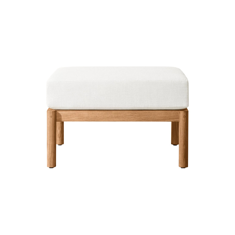 Sofá nórdico de teca al aire libre, sofá de patio al aire libre, impermeable y protector solar, sofá de ratán al aire libre, sofá de madera maciza