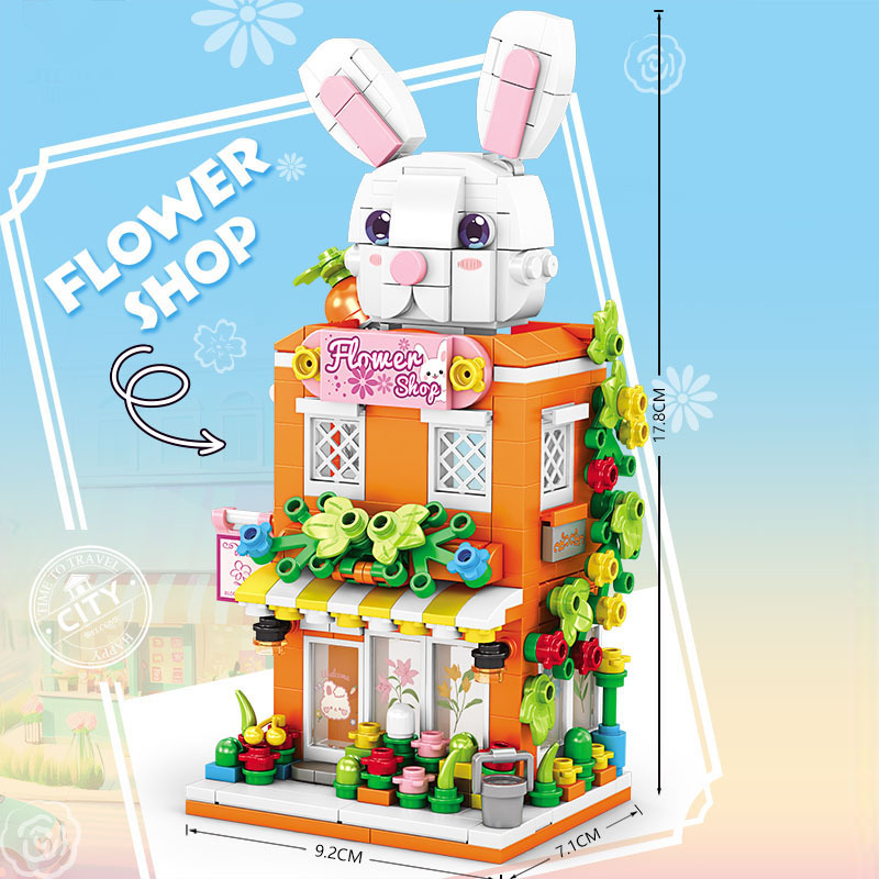 47034 casa de flores de conejo (339pcs)