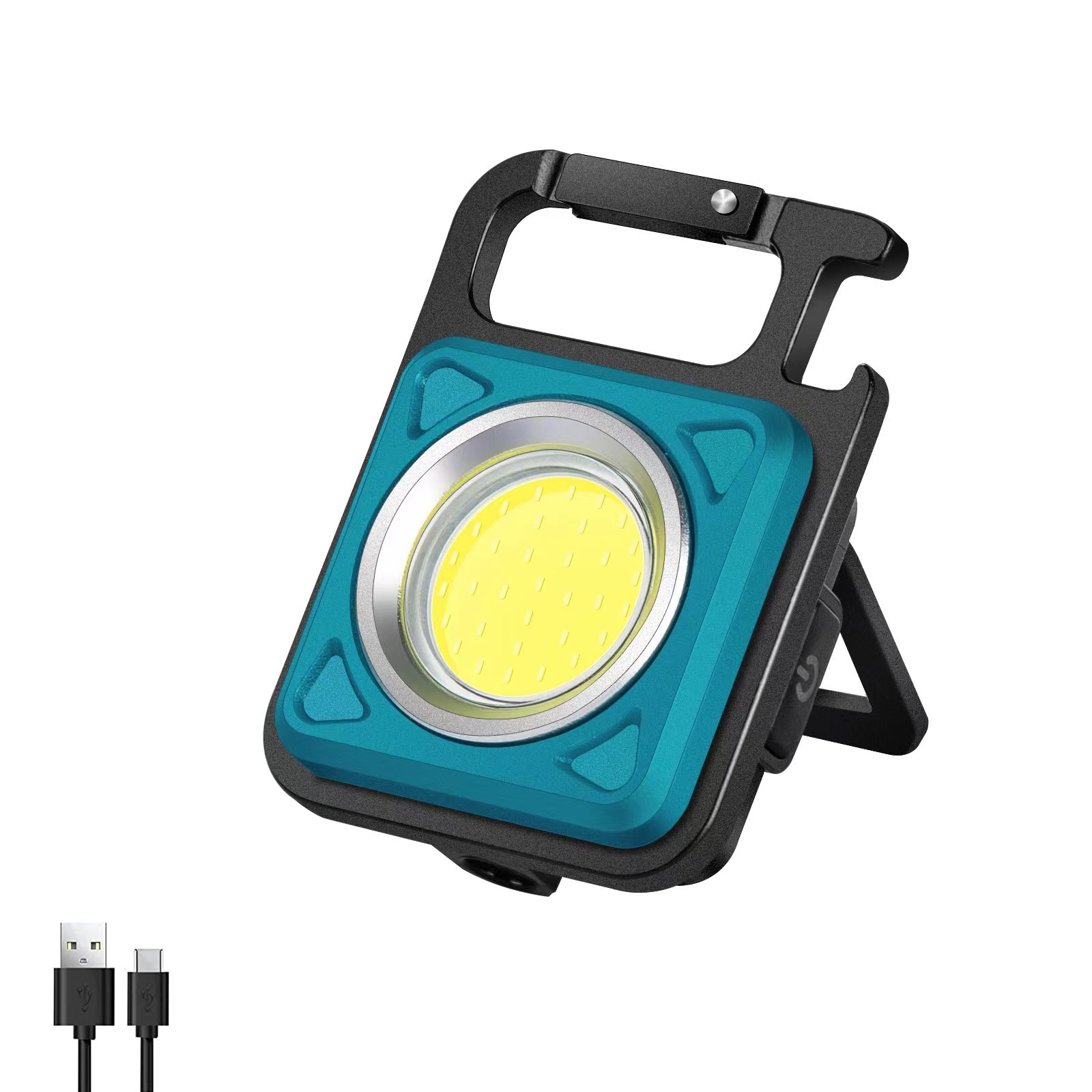 Llavero luz multicolor camping luz multifuncional al aire libre camping portátil coche luz de emergencia succión magnética plegable luz de trabajo