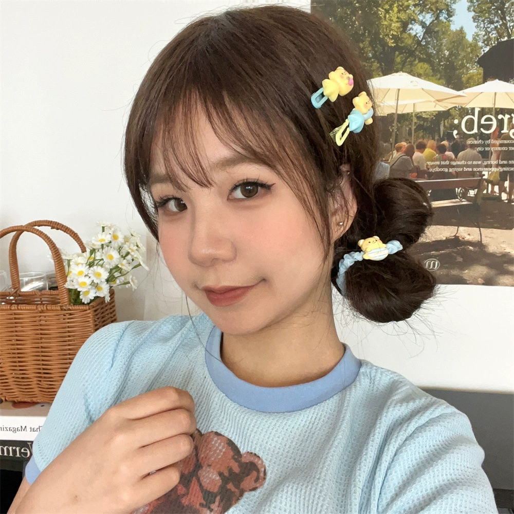 Cute hair accessory, elastic bangs, with little bears