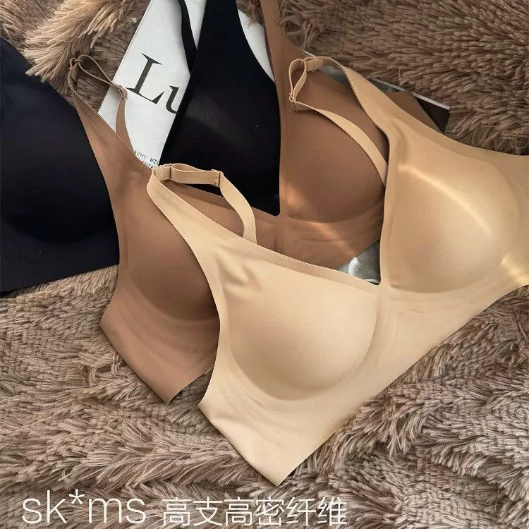 秋冬液态果冻条软支撑无钢圈文胸小胸聚拢无痕内衣女Wireless bra