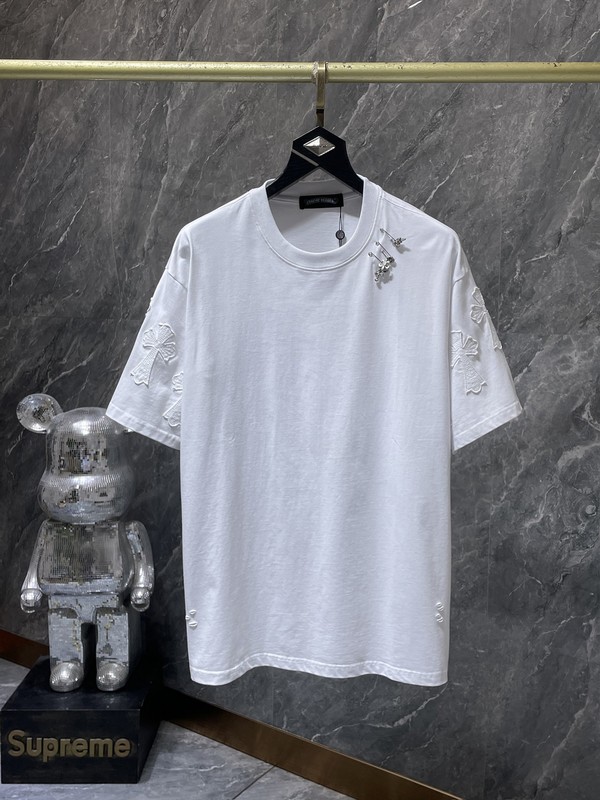 クロムハーツ 25 夏新作 クロムカジュアル ルーズ半袖コレクション 男女同型 卸売在庫あり|undefined