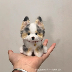 ねじり棒子犬diy材料バッグ手作り手作り女の子カシミヤ手作り人形子猫犬毛条製作