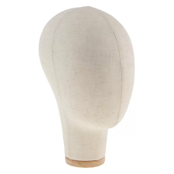 New Creative Desktop Model Hat Display Stand Wig Model Head Linen Material with Wooden Bottom Available in Multiple Colors
