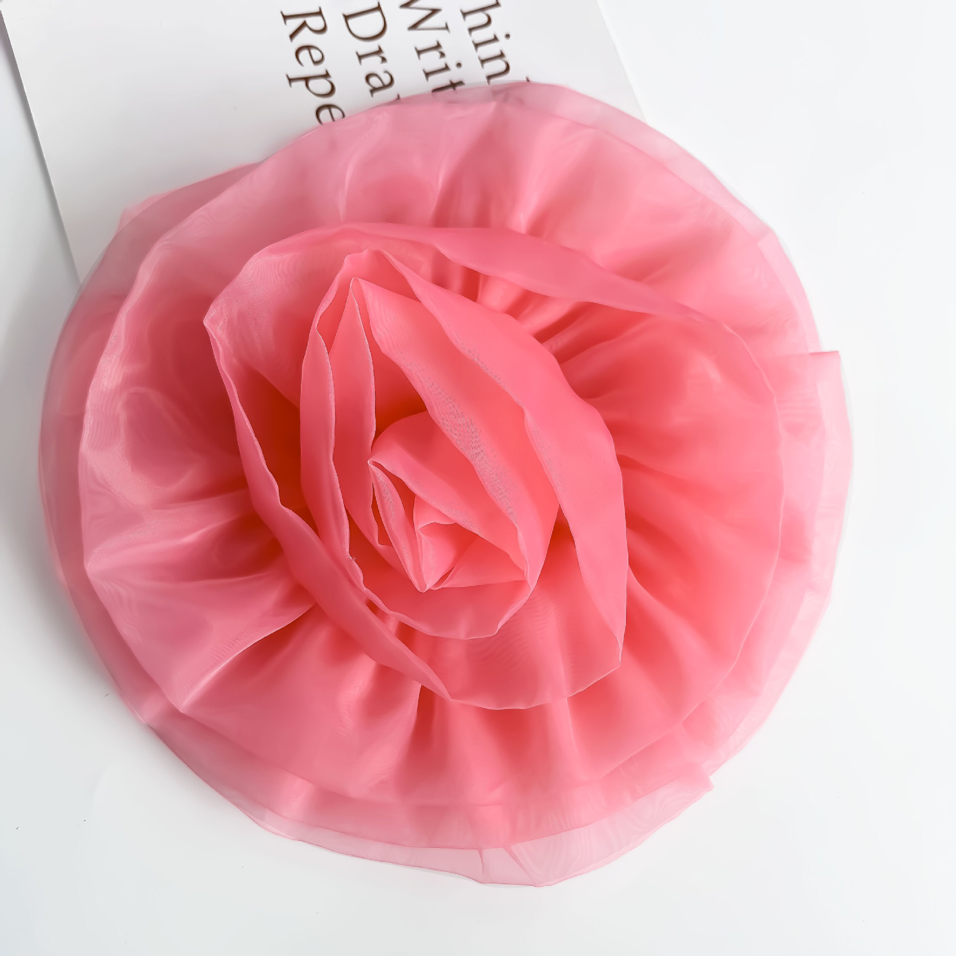 3D ogan camellia hecha a mano DIY material de decoración de cabello vestido de boda vestido de baile accesorios de ropa de espectáculo