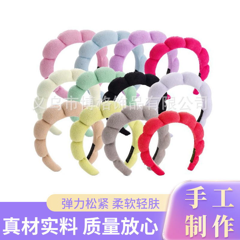 [New product for sale] girls' sponge headband headband face wash makeup headwear that can be used when going out