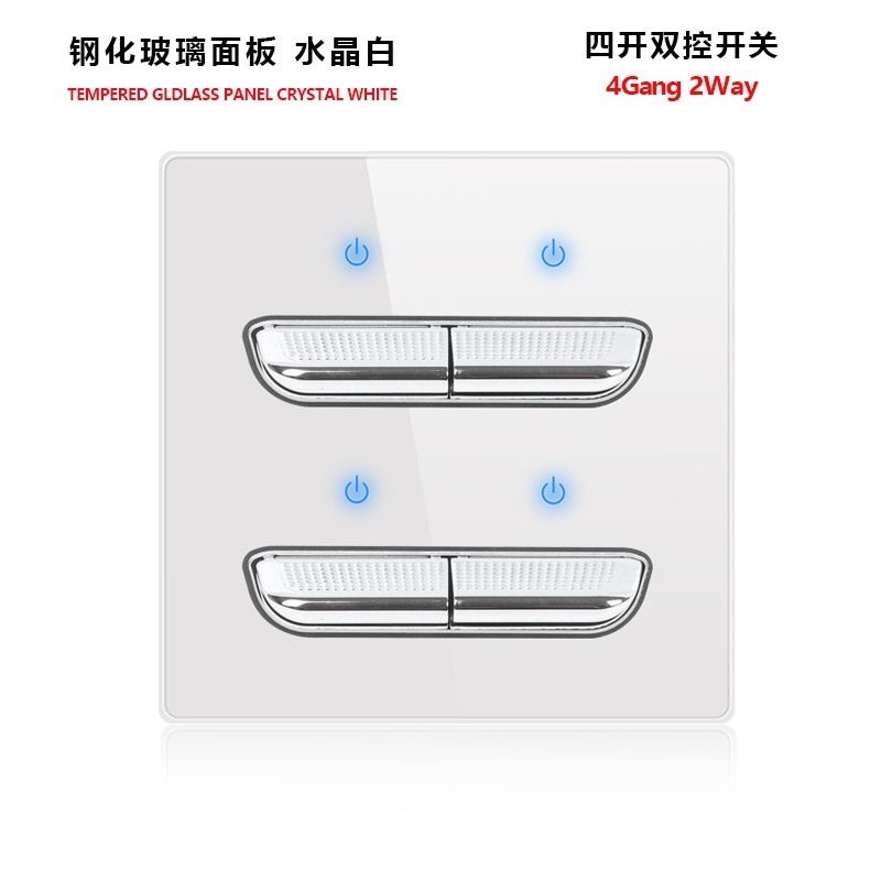 外国貿易トグルリセットスイッチソケット強化ガラスパネルLEDライトEUドイツプラグアメリカ標準フランスプラグロシア英国プラグ|undefined