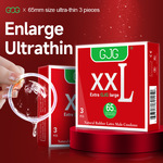 GJG避孕套男持久超大号3只装英文版condom正品安全超薄安全套批发