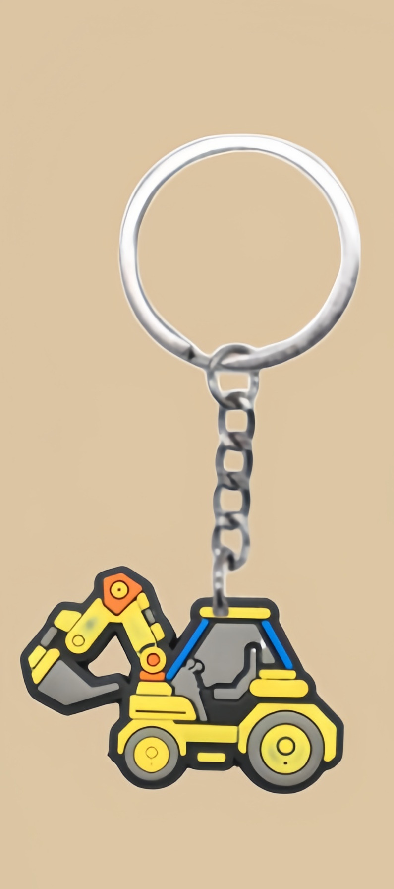 llavero de PVC camión de cemento excavadora camión de ingeniería mochila colgante DIY llavero al por mayor