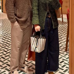 手作りワックス糸縫製刺繍野菜かごバッグ布とレザーの組み合わせピコタン18バケットバッグカジュアル通勤多用途バッグ