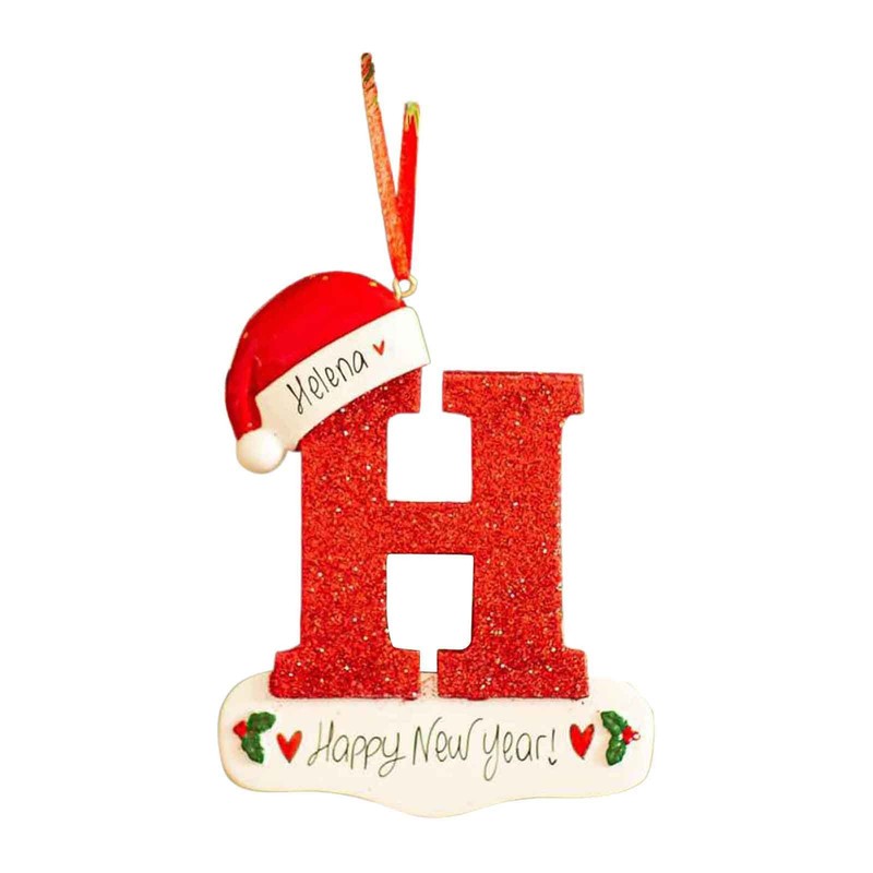 スポットクロスボーダークリスマスクリエイティブクリスマス帽子26英字装飾クリスマスツリー祝福アクリルペンダント|undefined