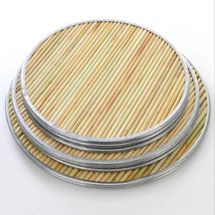 Round Sorghum Stalk Dumpling Mat Handmade Double-Layer Grate Edge Thickened Pasta Mat Pot Lid Sorghum Stalk Lid Zero Tolerance