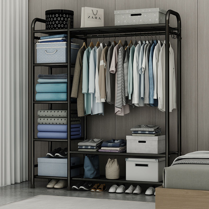 Light Luxury Coat Rack, Floor-Standing Vertical Bedroom Clothes Rack, Household Clothes Rack, Floor-Standing Clothes Rack, Thickened and Thickened