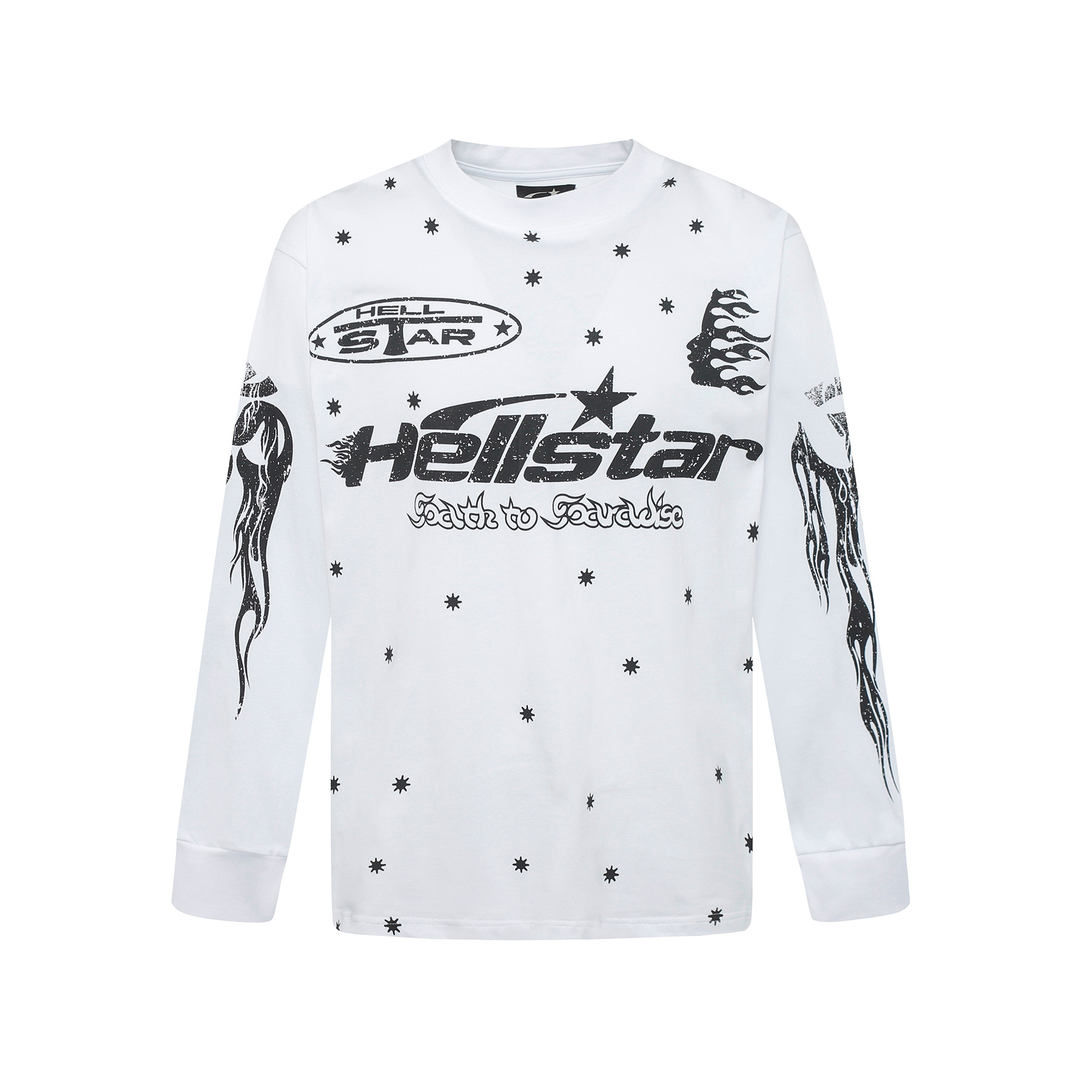Hellstar Path to Paradise Long Sleeve T-shirt White