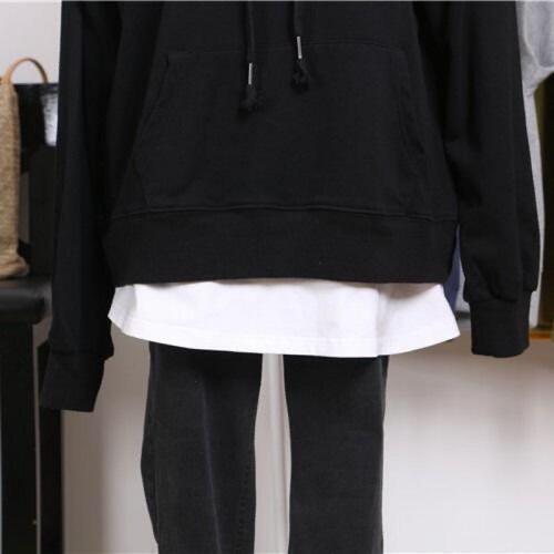 Stylish women's matching skirt and hoodie autumn base layer innerwear essential faux two-piece for layering, hem covers buttocks curtain