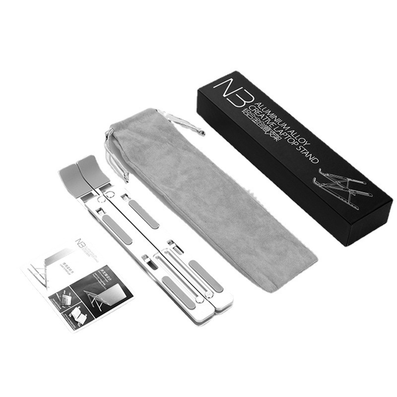 Cuaderno portátil soporte de teléfono móvil de aleación de aluminio tableta almohadilla de escritorio vertical al por mayor elevación de elevación