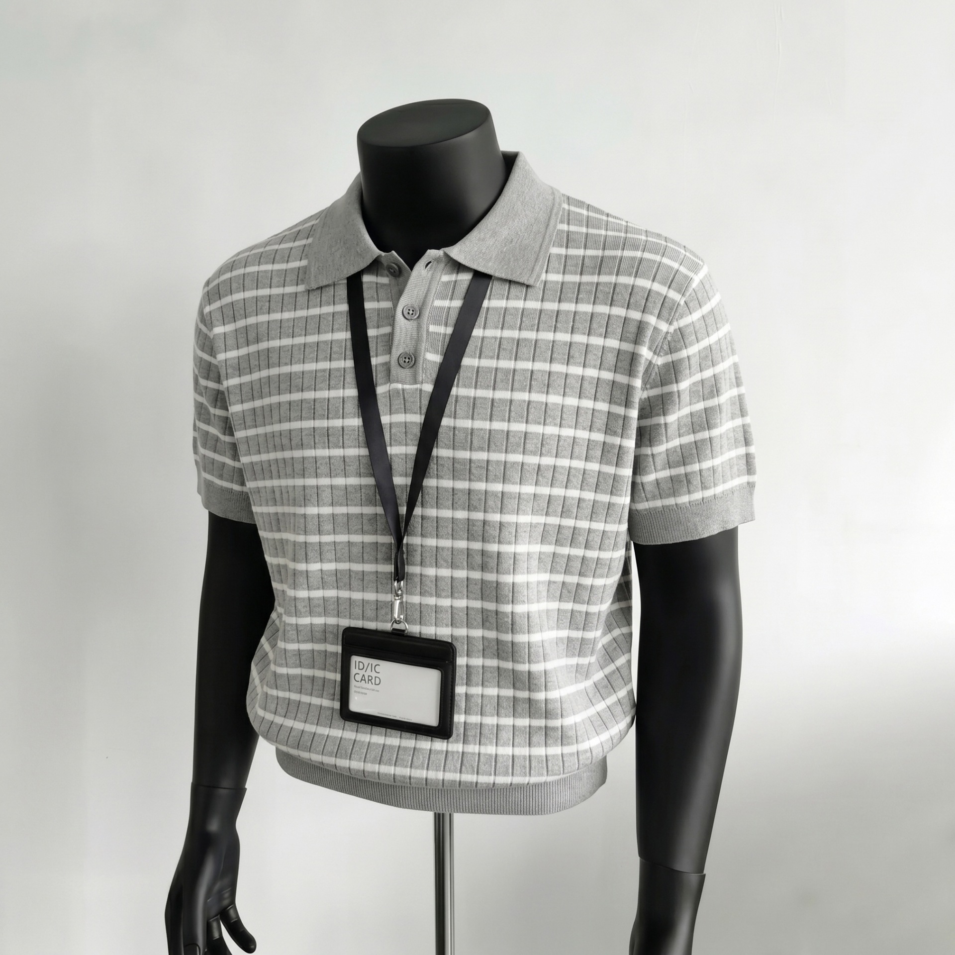Camisas de polo camisetas de punto de manga corta camisetas a rayas de hombre texturas de alto nivel viejos ganancias de hielo seda verano fábrica transfronteriza al por mayor