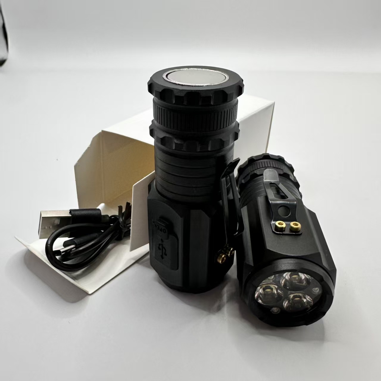 White light and red light portable mini pocket EDC flashlight
