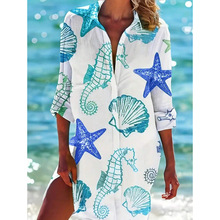 S 11545 Printed Beach Swimsuit Cover ӡ��ɳ̲Ӿ�¿���