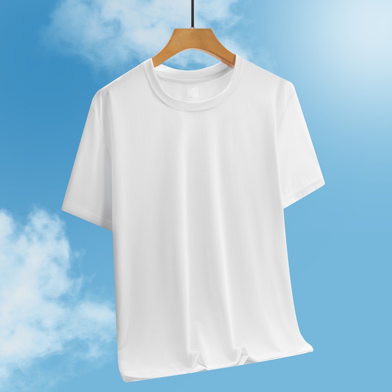 速干T恤短袖男夏季轻薄冰丝户外跑步透气上衣纯色便宜运动服批发