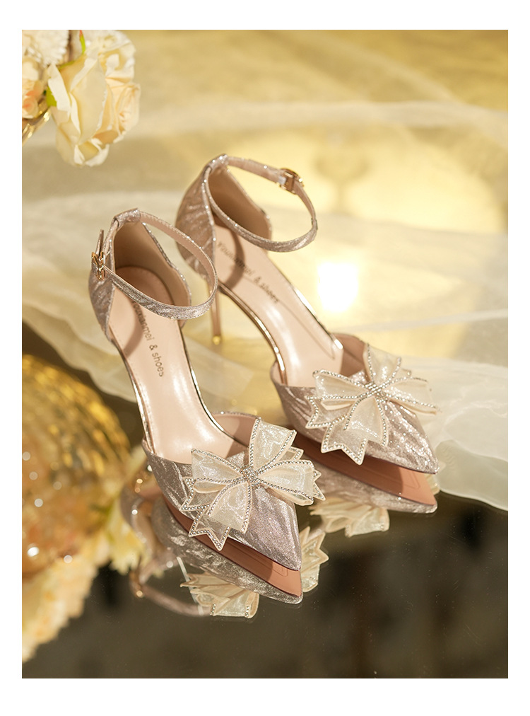 2024 Nuovo stile mondana francese di vendita caldo con fibbia con fiocco in strass perlato, scarpe singole da donna vuote_voghion.com