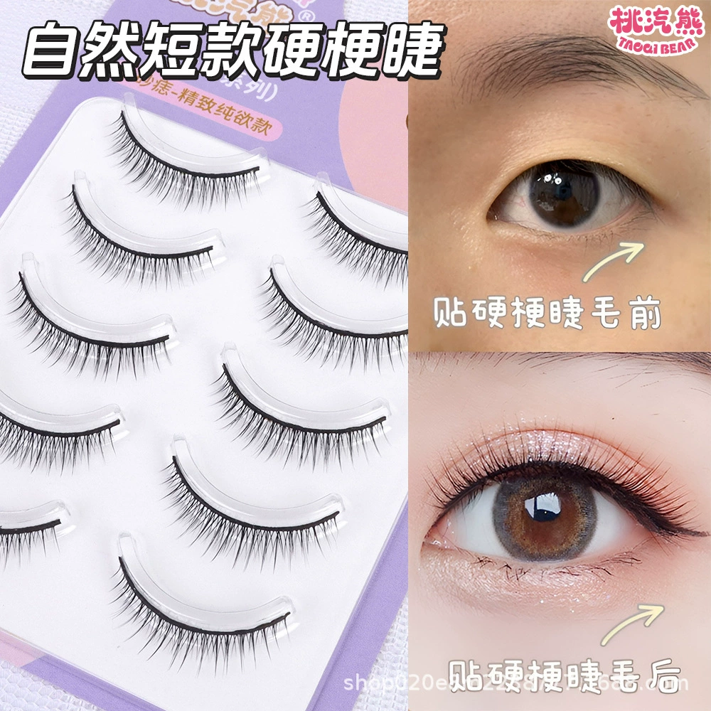 Comic-Style False Eyelashes, Dense Manga Look, Multi-Style Pack (2–10 pcs, Natural Band)