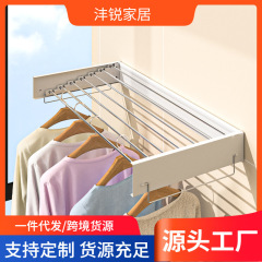 クロスボーダー専用隠しハンガー浴室タオルラック多機能折りたたみハンガー浴室ストラップ干し