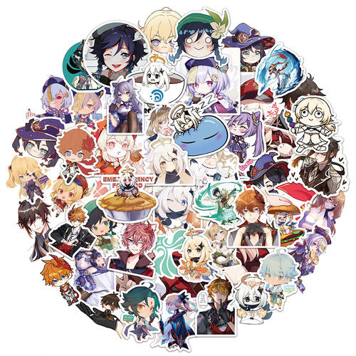 50-200 pieces of Q-version game Genshin Impact doodle sticker travel box guitar car water cup waterproof decal