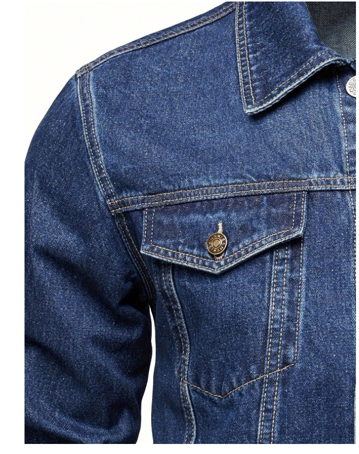 Veste en jean homme slim fit versatile en denim stretch_voghion.com