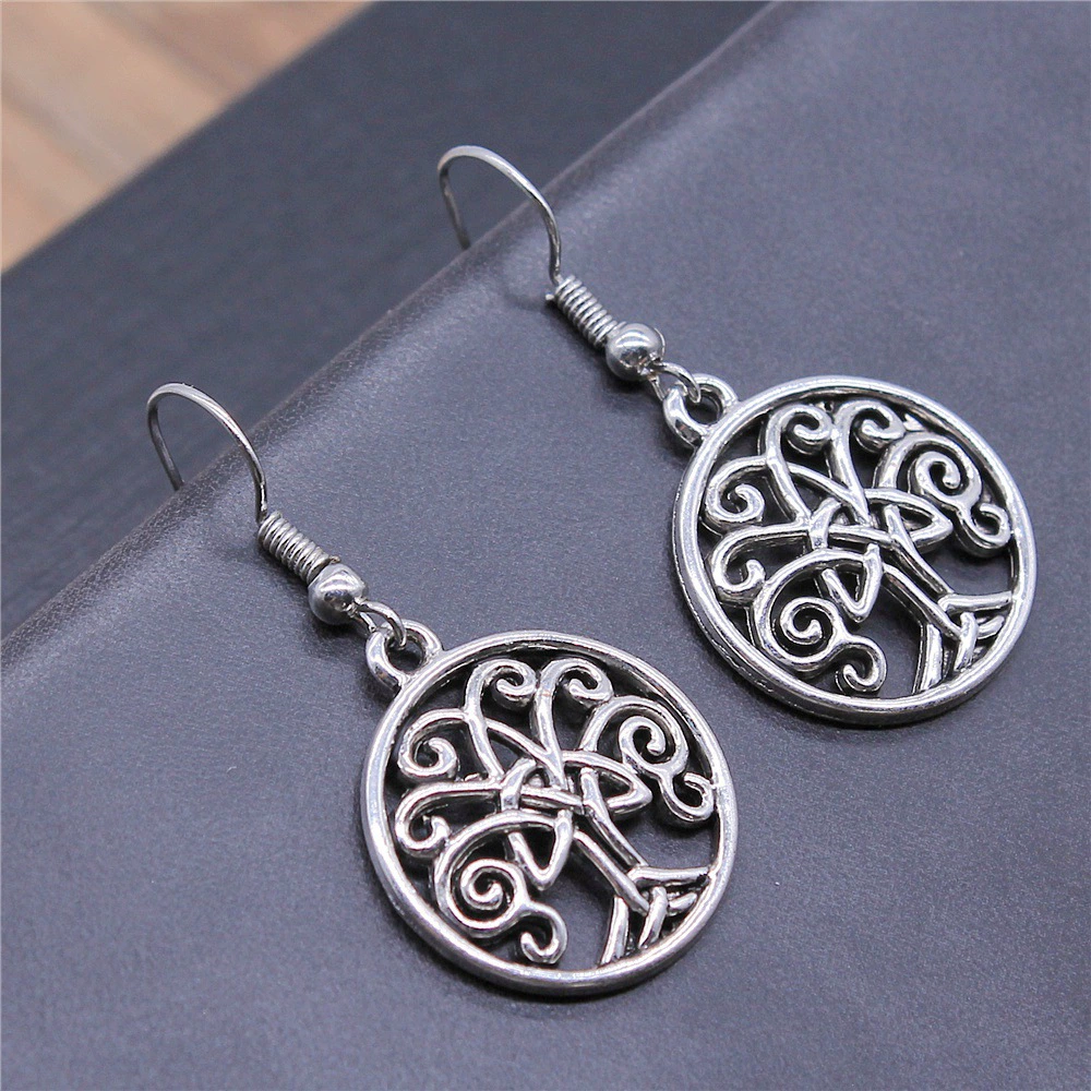 Retro accessory handmade, amulet, earrings, simple and elegant design