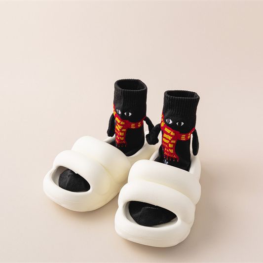 스카프 블랙 [크리스마스 핸드 양말] OPP 포장