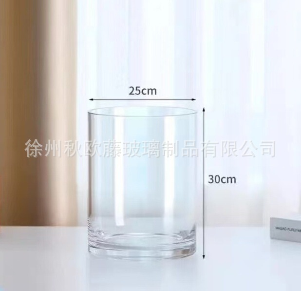 大号透明直筒玻璃花瓶批发客厅落地富贵竹鲜花水培花器摆件ins风|undefined