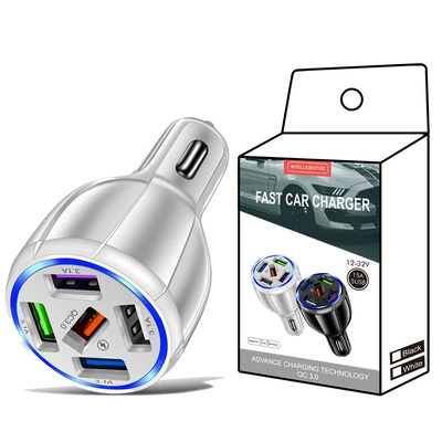 Mobil şarj cihazları, QC3.0 car mobile phone - 359-white-small-package