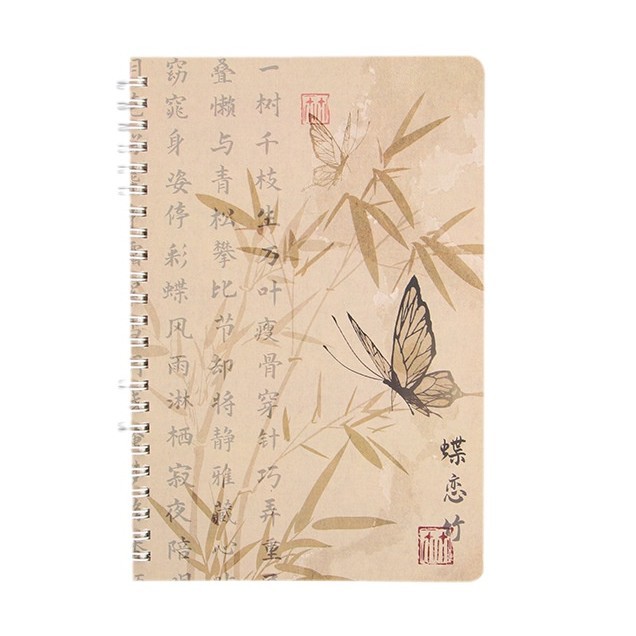 Cuaderno retro de alto valor para estudiantes A5 Cuaderno de estilo antiguo Cuaderno de hojas sueltas de línea horizontal engrosado Bloc de notas al por mayor