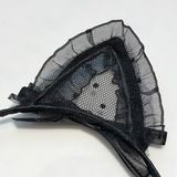 Кружевная сетка, кружевной бант, повязка на голову с кошачьими и кроличьими ушками, декоративная повязка на голову, аксессуары для волос для женщин, завязанная в японском и корейском стиле