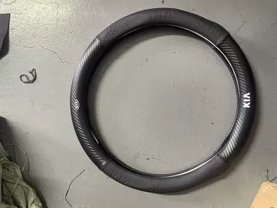 Logo Electric Car Handlebar Cover – Steering wheel cover - kia-round-without-three-colors-38cm