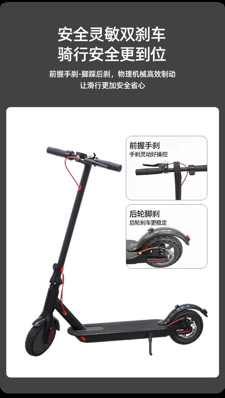 New cross-border adult electric scooter with large-capacity battery, long-lasting range, and foldable design for commuting
