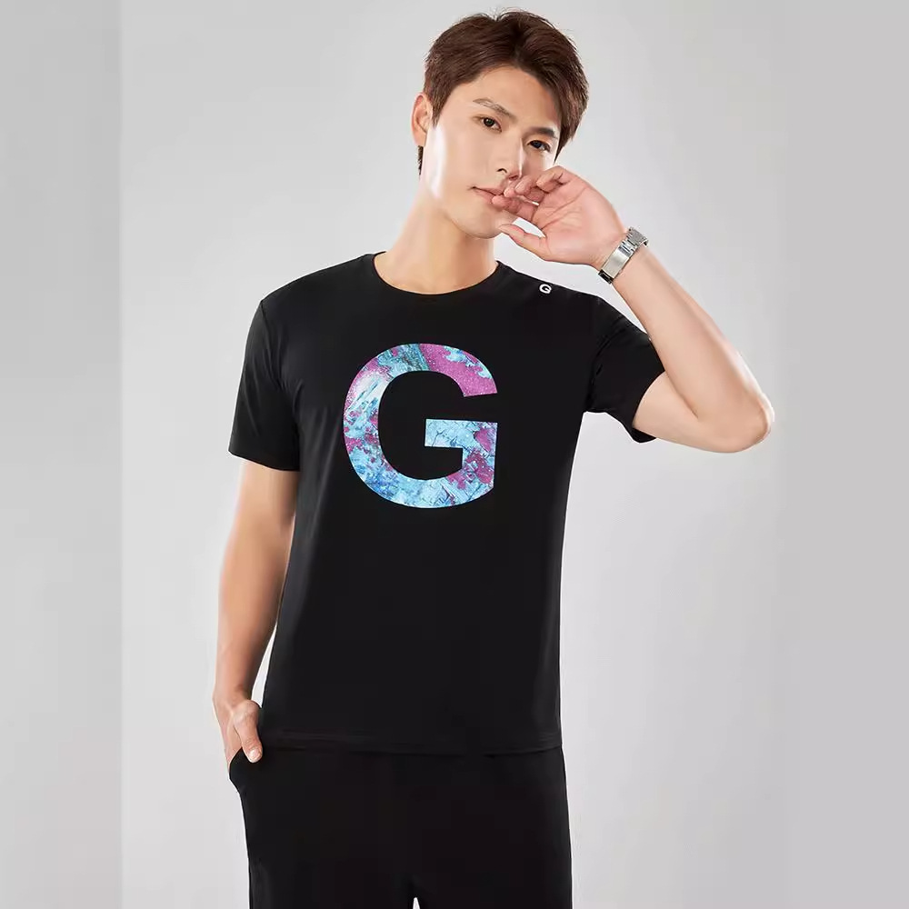 Nueva camiseta sensorial de hielo de manga corta de Solona para hombre, camisa cultural, camisa publicitaria de color sólido, ropa de trabajo suelta de cuello redondo, color sólido