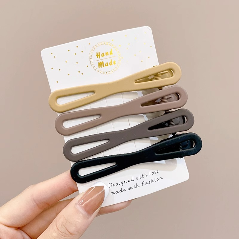 Clip de flequillo de color café con leche, pinza para el cabello estrella, prensa, accesorios para el cabello para mujer 2025, accesorios para el cabello, clips para cabello roto, clips laterales, clips bb