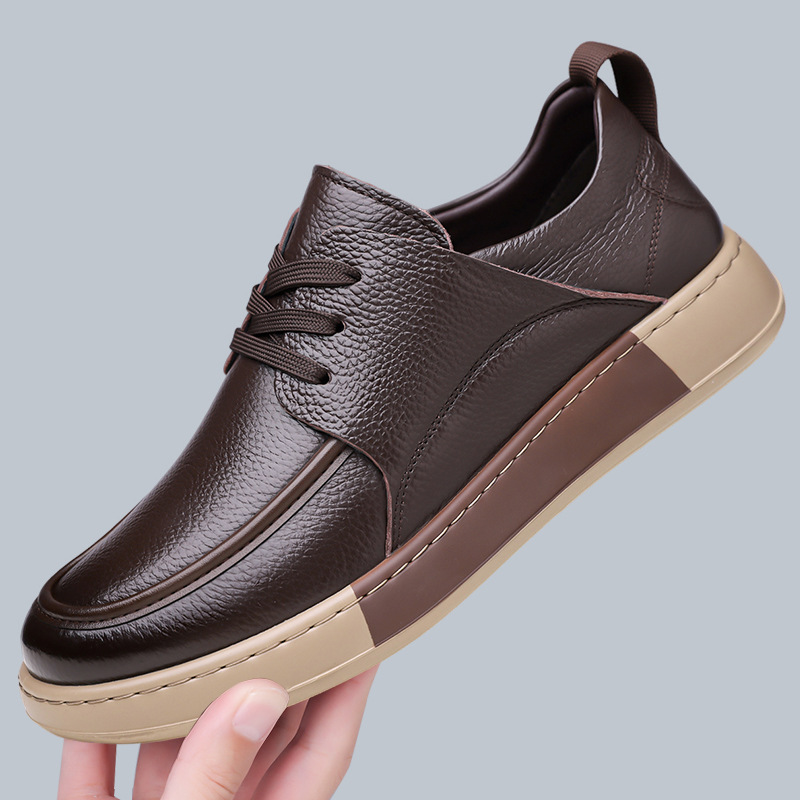 2025 otoño zapatos casuales de cuero para hombres zapatos de cuero suave cómodos de trabajo zapatos de cuero suave para hombres zapatos de cuero al por mayor image 3