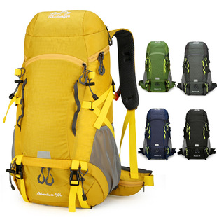 Cross-border outdoor mountaineering bag multifunctional 50L large capacity nylon waterproof shoulder bag hiking backpack wholesale