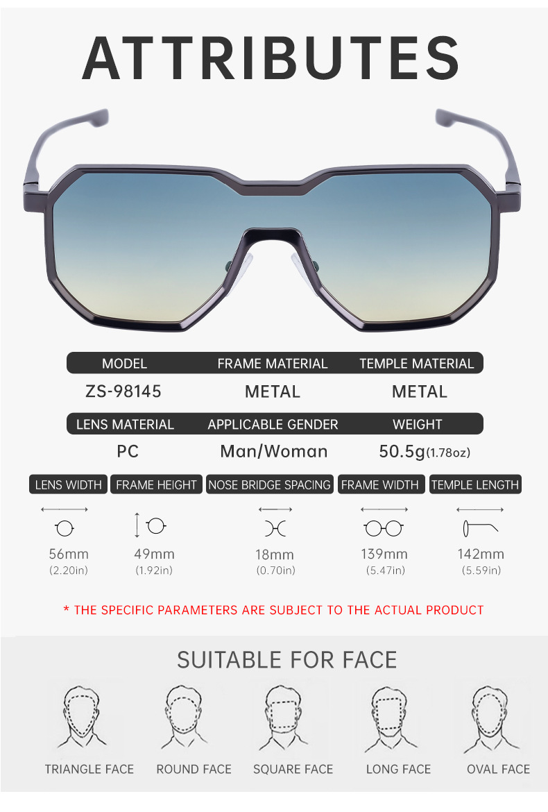 Steampunk Style Metal Sunglasses For Men Irregular Retro Frames_voghion.com