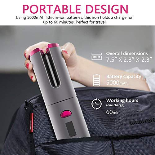 MESKY2021新款USB充电无线卷发器魔术卷发器陶瓷涂层无绳卷发器