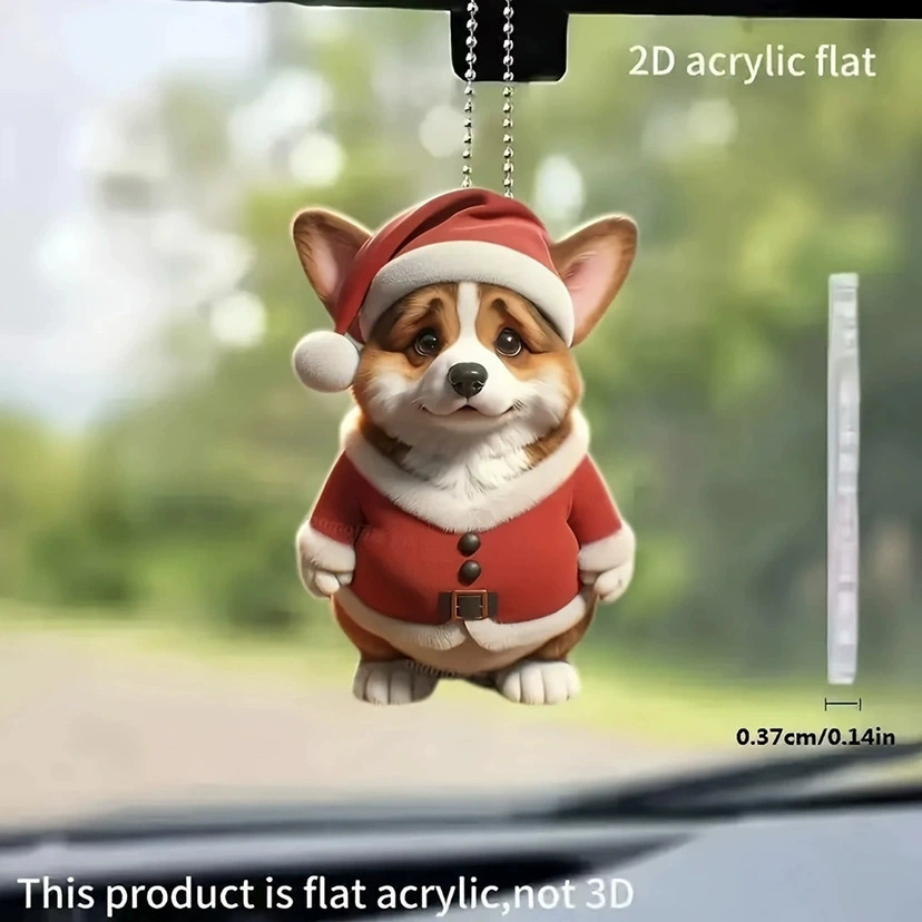 Трансграничная новая акрилная плоская кошка и собака автомобиль декоративный кулон