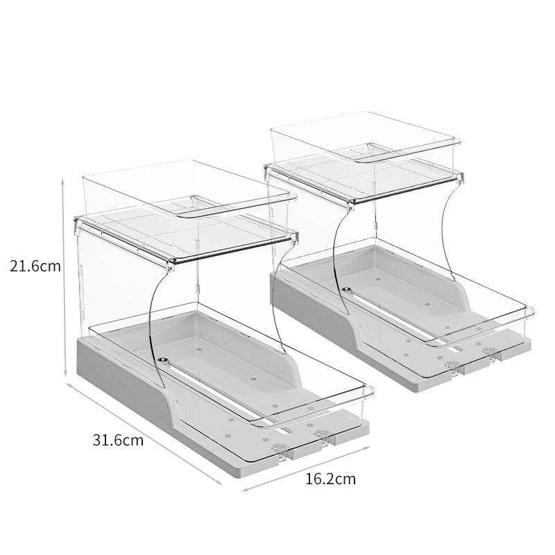 Estante de almacenamiento de cosméticos multifuncional Caja de almacenamiento de cosméticos giratoria Estante de almacenamiento tipo extracción Almacenamiento de productos de cuidado de la piel de escritorio