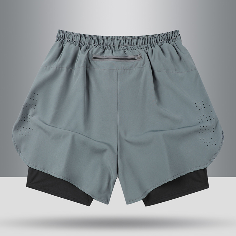 2024 verano nuevos pantalones cortos para correr revestimiento deportivo rápido seco transpirable anti-stroller correr acondicionamiento ocio alta elástica