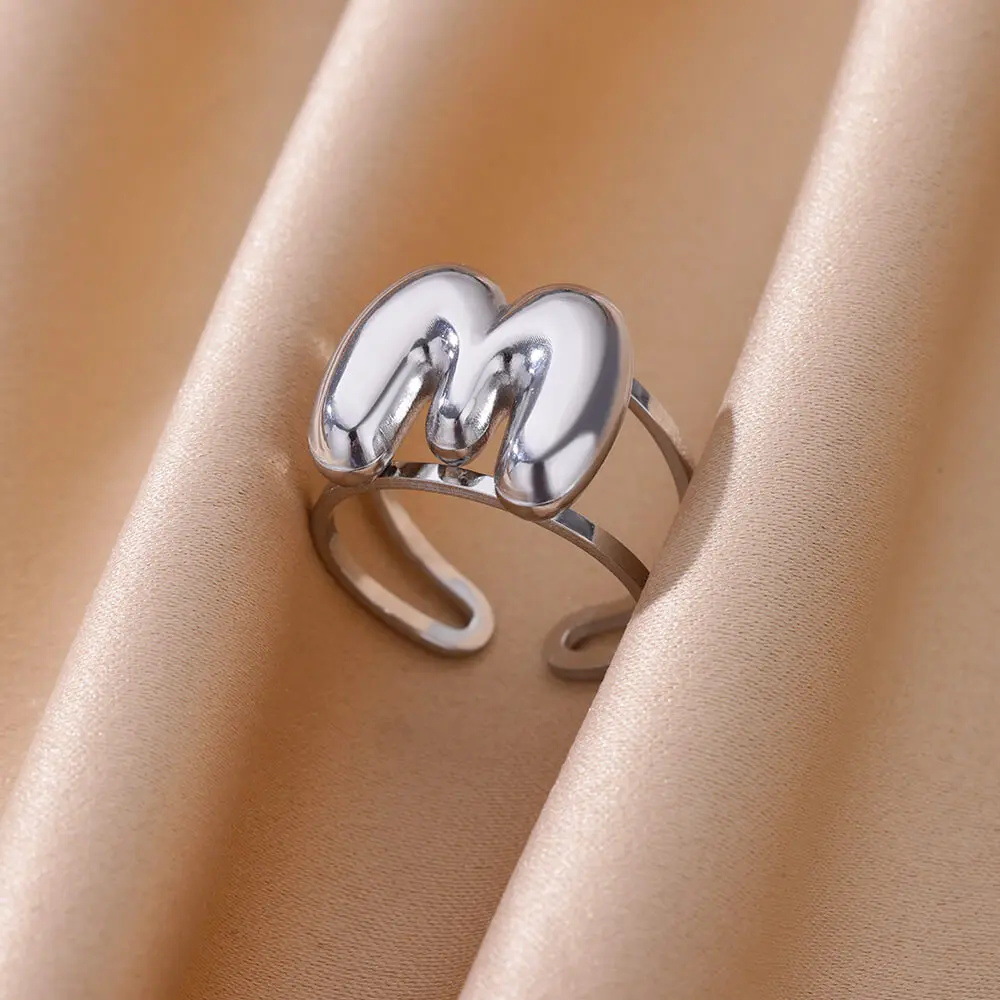 9g Weight 0.03µm-0.05µm Gold Plating Thickness PVD Coated Gold Plating Process Real Gold Plated Plating Material Stone-Free Inlay Material Open Rings Classification 1 Piece Quantity Casual, Daily Occasion 304 Stainless Steel Material Letter Pattern All Seasons Season Unisex Gender Simple Style Style Waterproof Non Tarnish, Plating Craft PVD Coated Real Gold Plated Letter 304 Stainless Steel Simple Style Waterproof Non Tarnish Open Rings 7