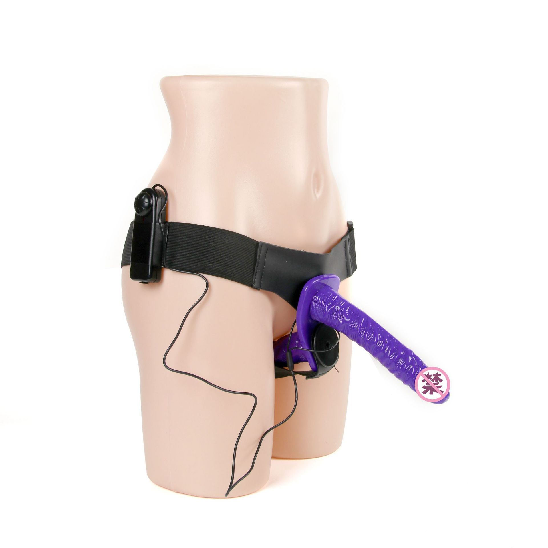 Wearable Double-Ended Strapless Dildo with Remote Control, TPE, Skin Tone — detail image 2