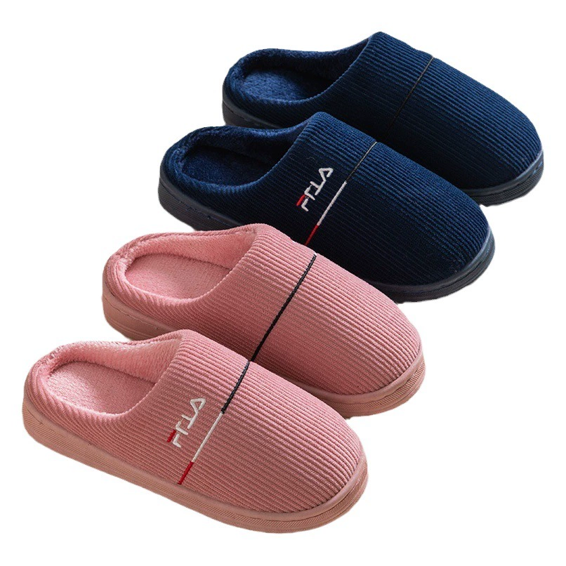 Разнообразные мужские и женские хлопковые тапочки, зимние теплые тапочки, нескользящая домашняя обувь с мехом, обувь для супермаркетов, утолщенная и теплая.